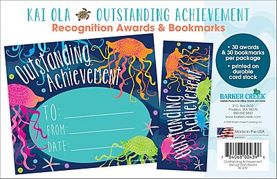 Barker Creek Recognition Awards and Bookmarks, Kai Ola