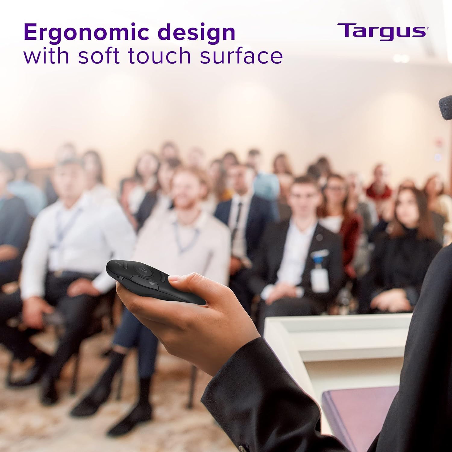 Targus Bluetooth Wireless Presentation Clicker Laser Pointer for Meetings and PowerPoint – Comes with USB Dongle