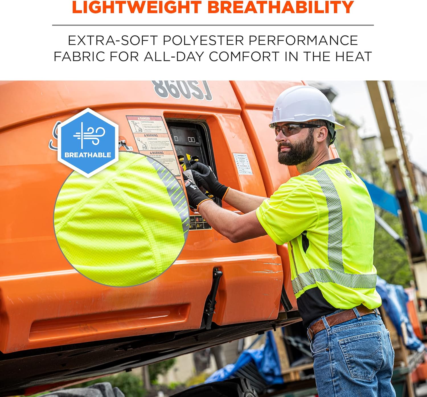 ERGODYNE GloWear 8283BK Lightweight Hi-Vis T-Shirt