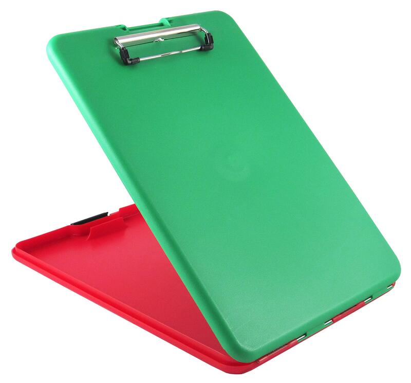 Saunders Red and Green Show2Know Safety Organizer Clipboard With Low Profile Clip - Portable Mobile Organizer for Drills and Emergencies (00580) Letter