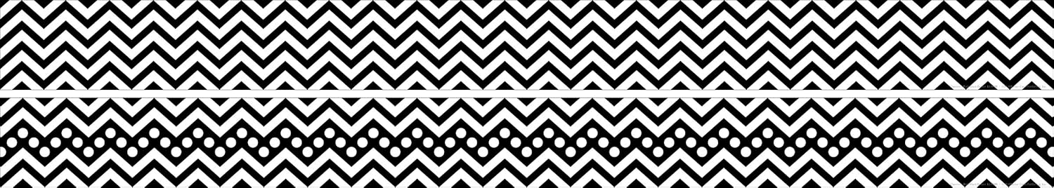 BARKER CREEK Double-Sided Chevron Border Strips, 3 in x 35 in