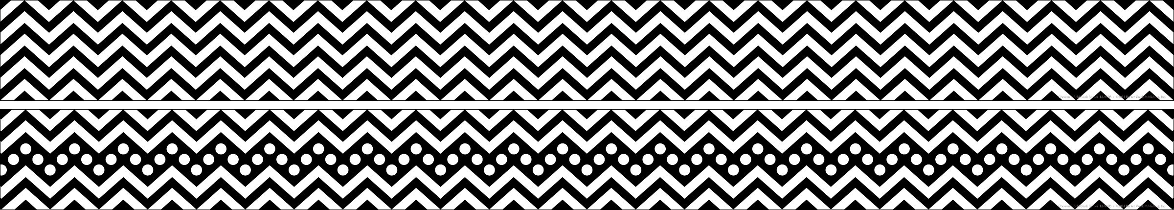 BARKER CREEK Double-Sided Chevron Border Strips, 3 in x 35 in