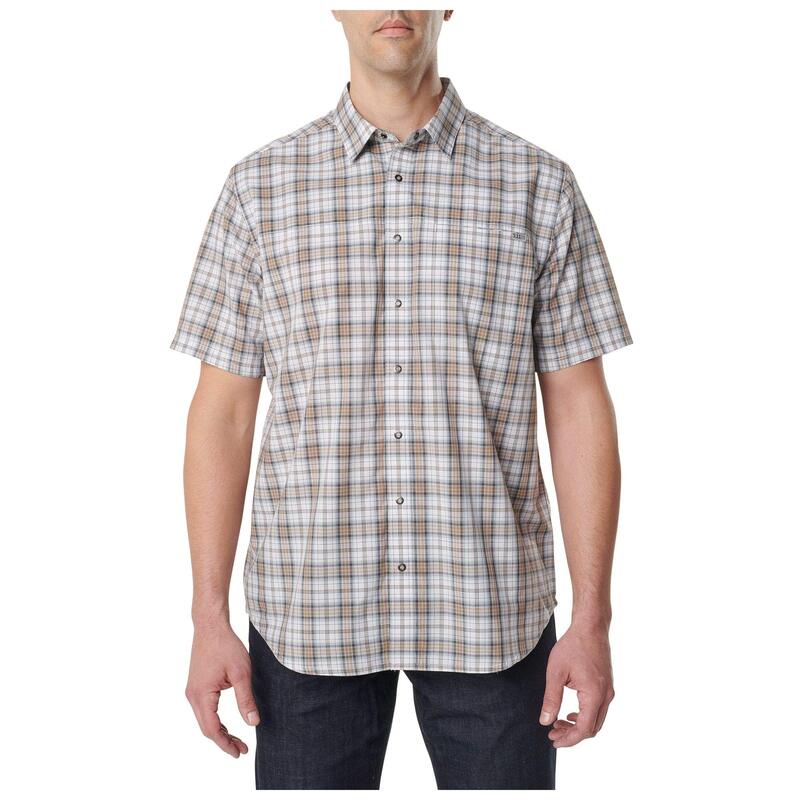 5.11 Tactical Men's Poly-Cotton Hunter Plaid Short Sleeve Button-Up Shirt