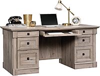Sauder Palladia Executive Desk with Keyboard Tray and Cord Management