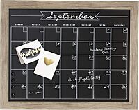 DesignOvation Beatrice Framed Magnetic Chalkboard Monthly Calendar
