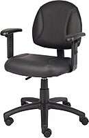 Boss Office Products Posture Task Chair with Adjustable Arms in Black Adjustable Arms Chair
