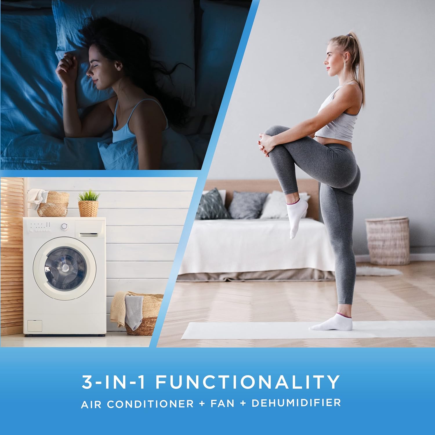 COMMERCIAL COOL Portable Air Conditioner, Dehumidifier & Fan