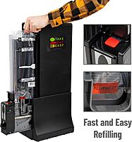 Mind Reader Utensil Dispenser, Silverware Organizer, Plastic Fork Spoon Dispenser, Kitchen, 10.25" L x 10.75" W x 24.5" H, Black