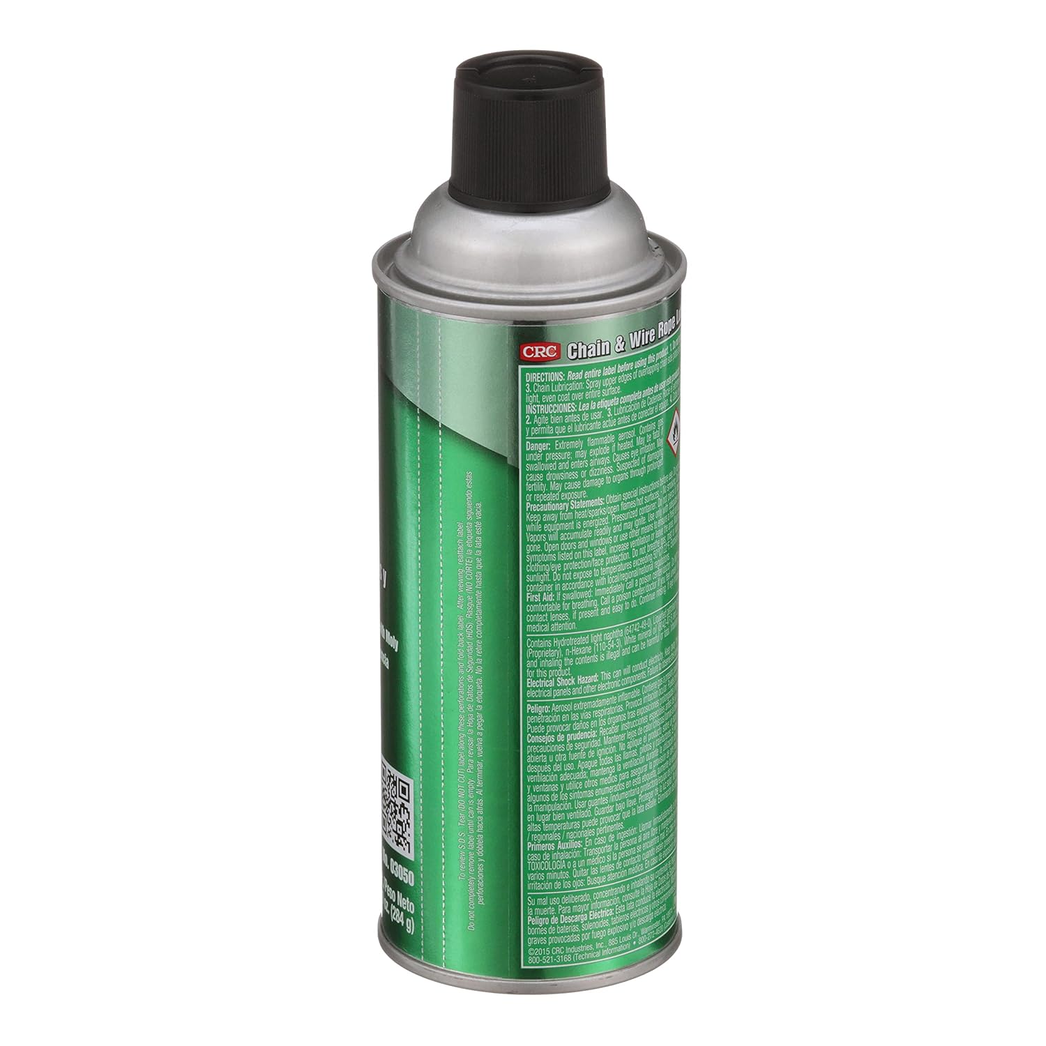 CRC Chain And Wire Rope Lubricant, 10 Wt Oz, Extreme Duty Synthetic Lubricant With Moly, Aerosol Spray 1 Pack 10.0
