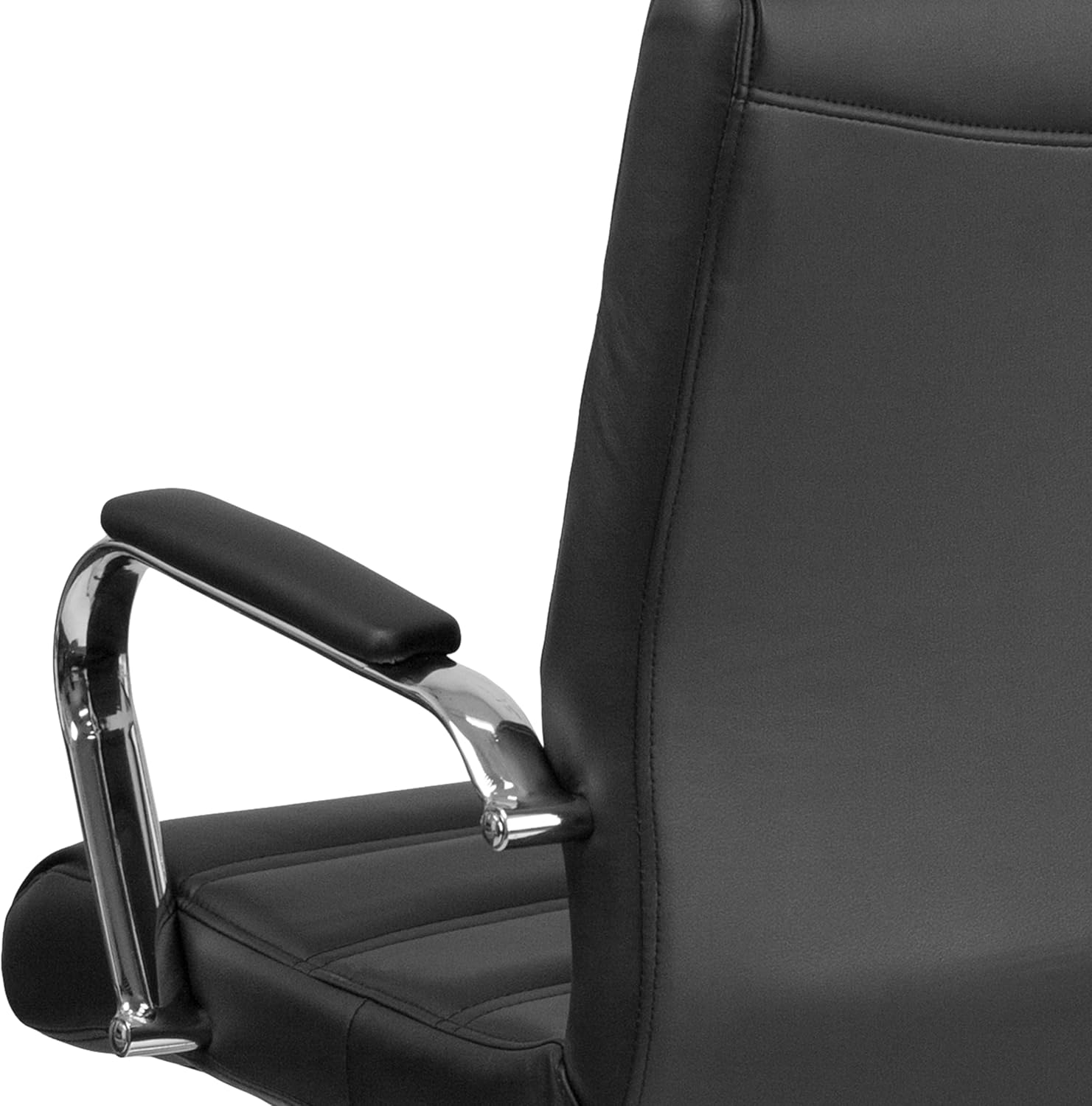 Flash Furniture Whitney Mid-Back Swivel LeatherSoft Desk Chair with Padded Seat and Armrests