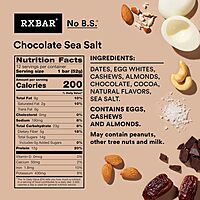 RXBAR Protein Bars, Protein Snack, Snack Bars, Chocolate Sea Salt, 22oz Box (12 Bars) Chocolate Sea Salt 1.83 Ounce (Pack of 12)