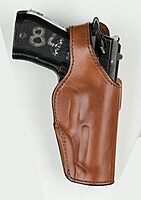 BIANCHI Model 19L Thumbsnap Suede-Lined Leather Belt Slide Holster