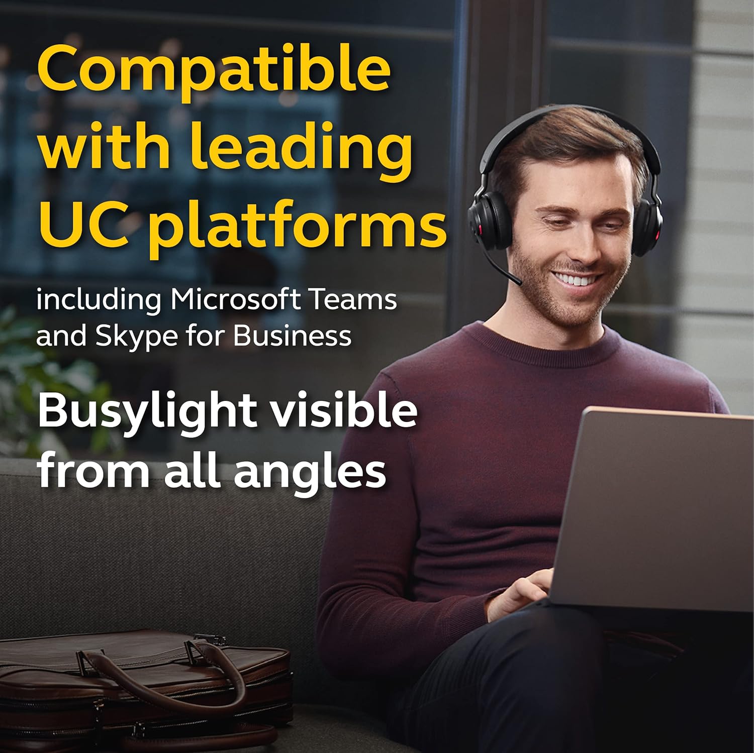 Jabra Evolve2 65 - USB-C UC Stereo with Charging Stand - Black Wireless Headset/Music Headphones