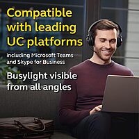 Jabra Evolve2 65 Wireless Headset On-Ear Bluetooth Headphones for Calls and Music