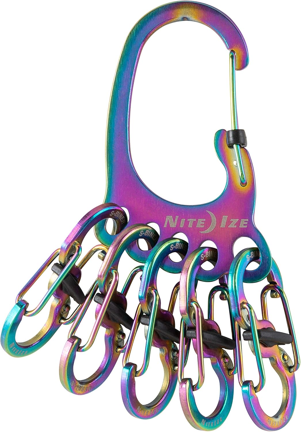 Nite Ize BigFoot Locker KeyRack Stainless Steel Key Holder with S-Biner MicroLocks