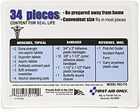 First Aid Only All-Purpose 34 Piece First Aid Kit, Blue/White