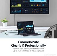 StarTech.com USB C to VGA Active Adapter Cable - Thunderbolt 3 Compatible