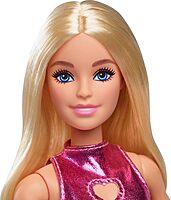 Barbie Fashionistas Doll in Metallic Pink Minidress With Heart Cut-Out #230