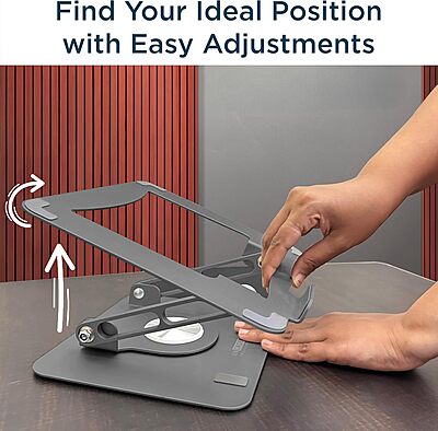 Uncaged Ergonomics Swivel Adjustable Laptop Stand for Desk