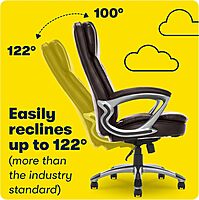 Serta Big and Tall High Back Executive Office Chair, Ergonomic Gaming Computer Chair with Layered Body Pillows, Contoured Lumbar Zone, Brown Old Chestnut