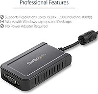 StarTech.com USB 2.0 to VGA Adapter, USB to VGA External Video Adapter for Windows