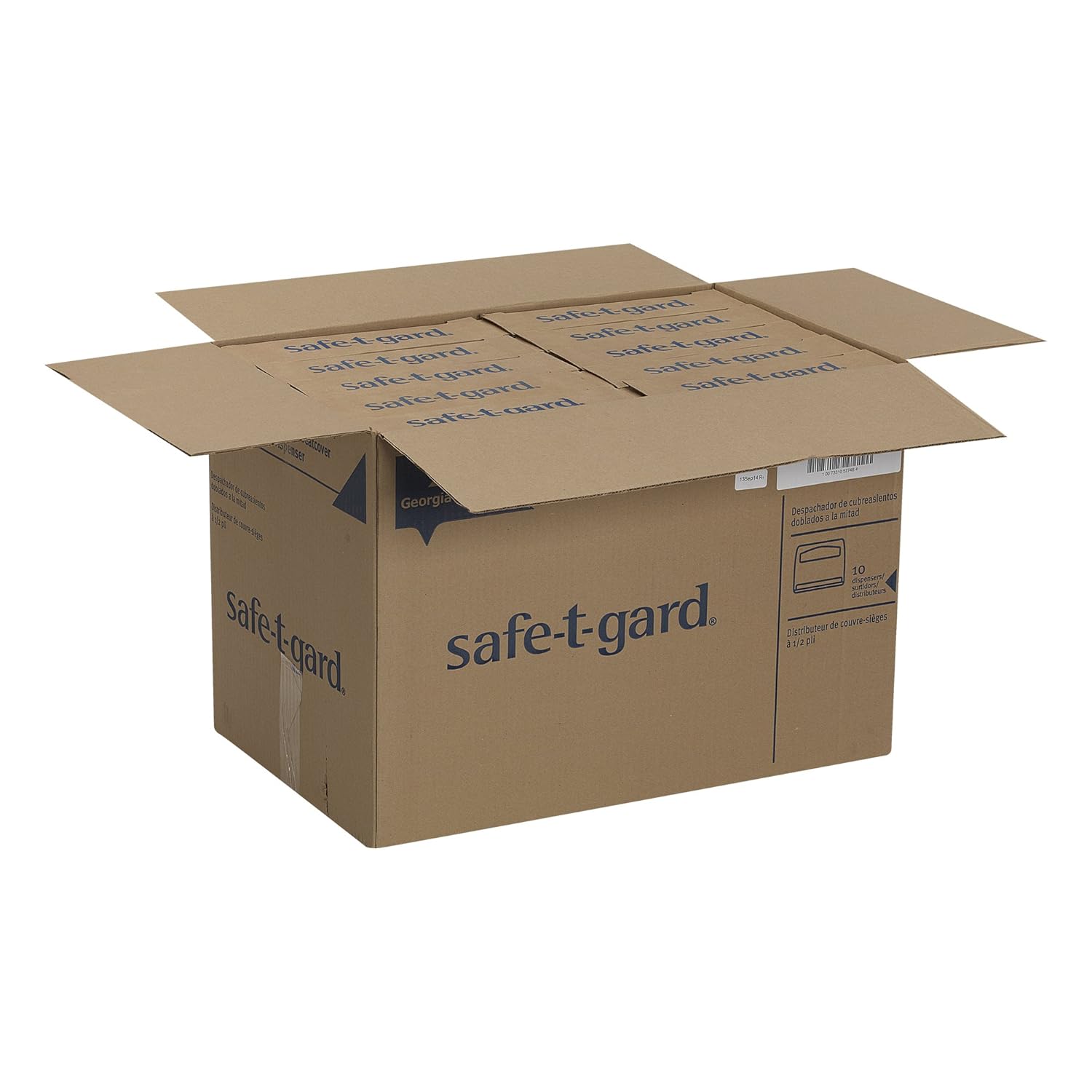 Safe-T-Gard 1/2 Fold Toilet Seat Cover Dispenser by GP PRO (Georgia-Pacific); Black; 57748; 16.375" W x 2.500" D x 11.750" H