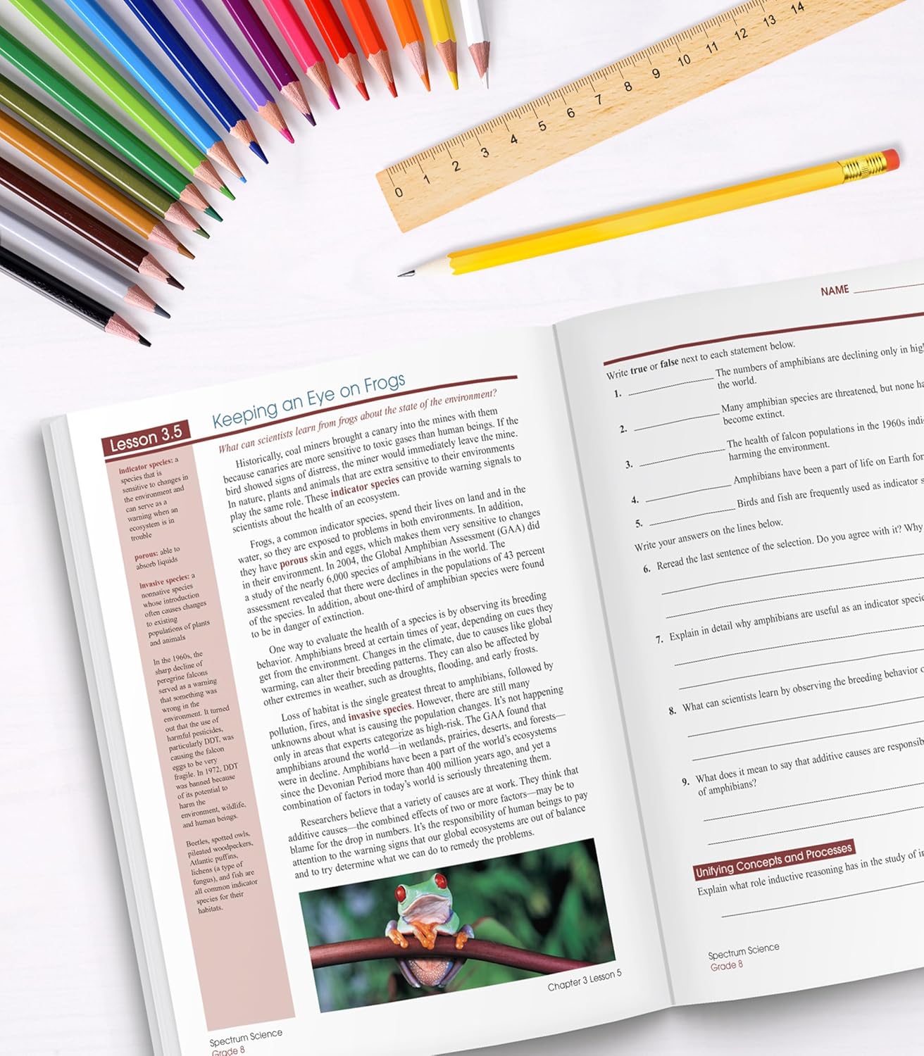 Spectrum 8th Grade Science Workbooks, Ages 13 to 14, Grade 8 Science, Natural, Earth, and Life Science