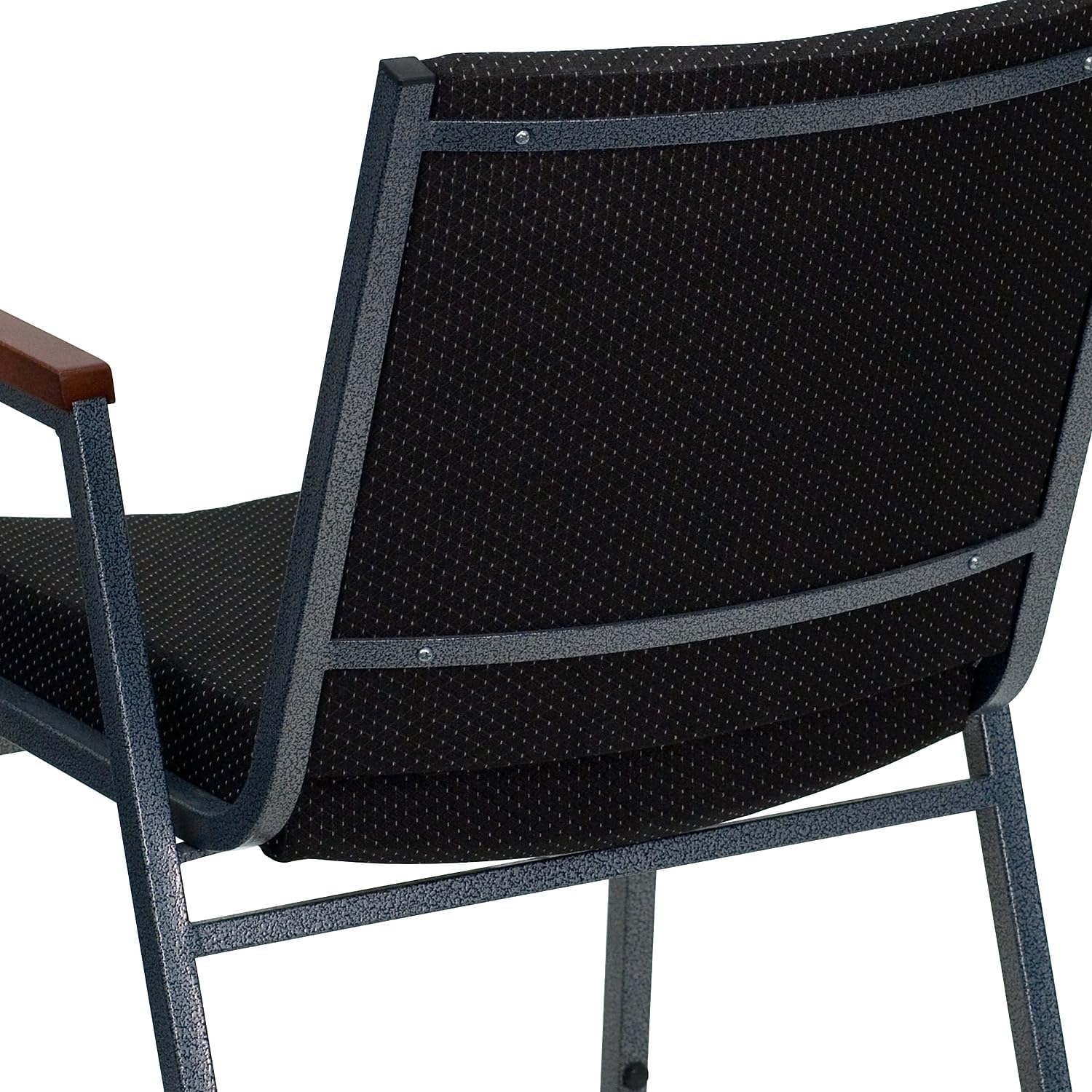 Flash Furniture HERCULES Series Heavy Duty Fabric Stack Chair with Arms and Ganging Bracket