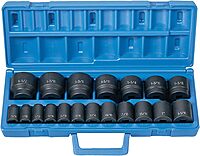 GREY PNEUMATIC 1/2" Drive Fractional Master Socket Set