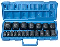GREY PNEUMATIC 1/2" Drive Fractional Master Socket Set