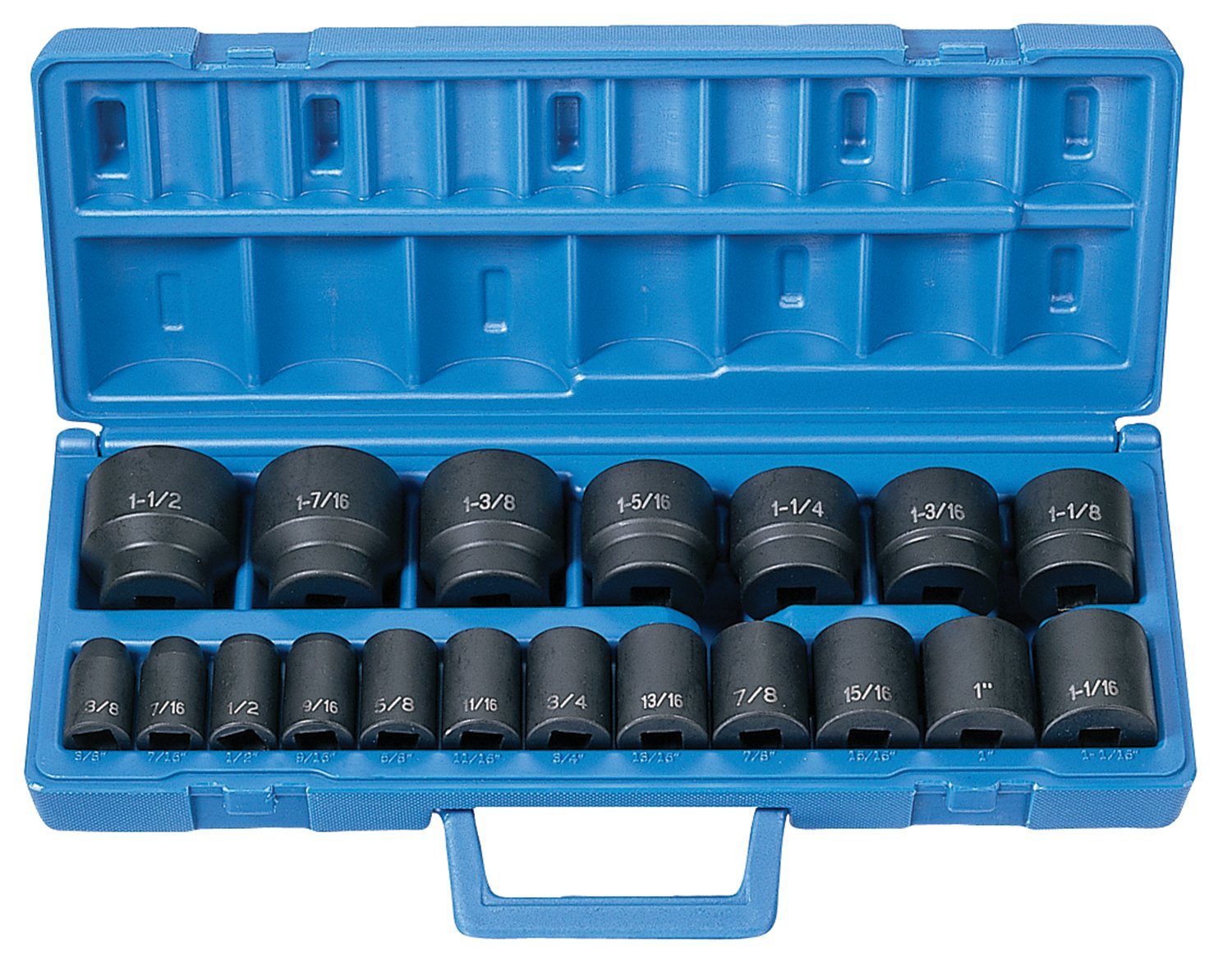 GREY PNEUMATIC 1/2" Drive Fractional Master Socket Set