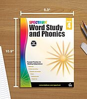 Spectrum Grade 4 Word Study and Phonics Workbooks, Ages 9 to 10, 4th Grade Phonics and Word Study, Dictionary Skills, Vocabulary Builder, Synonyms and ... Prefixes and Suffixes - 176 Pages (Volume 83)