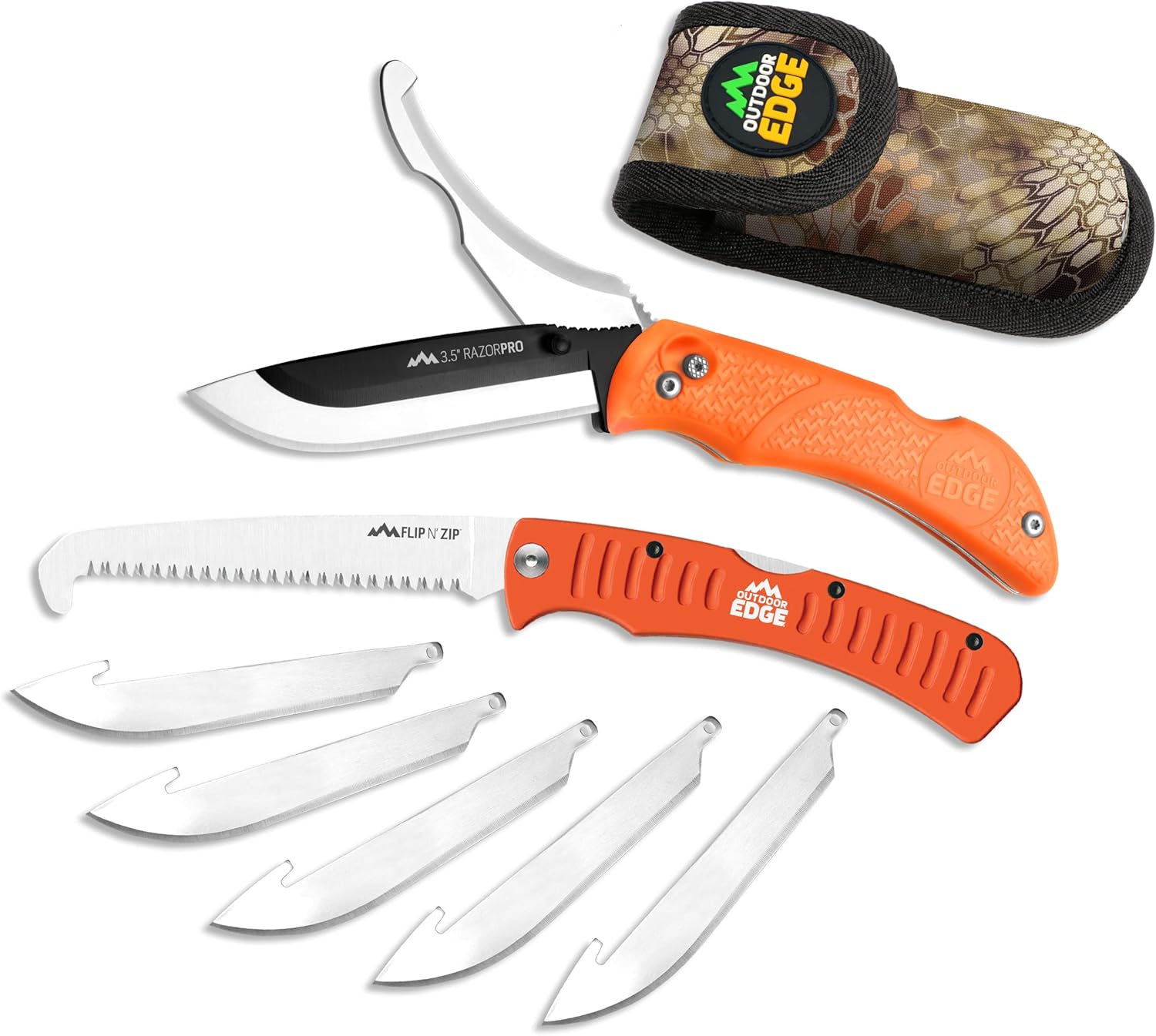 OUTDOOR EDGE RazorPro 3.5" Folding Knife with RazorSafe Replaceable Blade & Saw