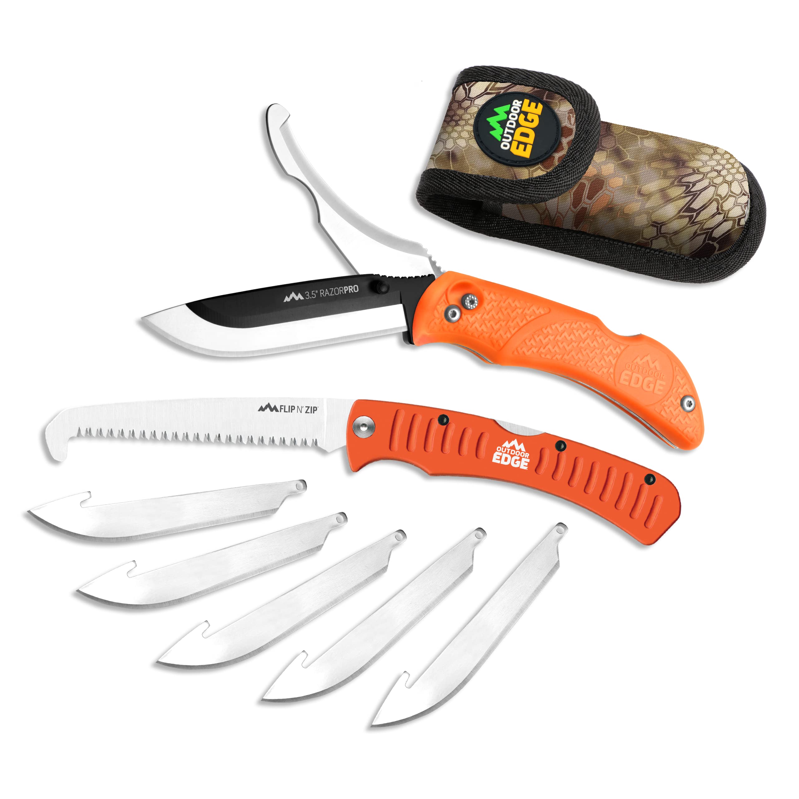 OUTDOOR EDGE RazorPro 3.5" Folding Knife with RazorSafe Replaceable Blade & Saw