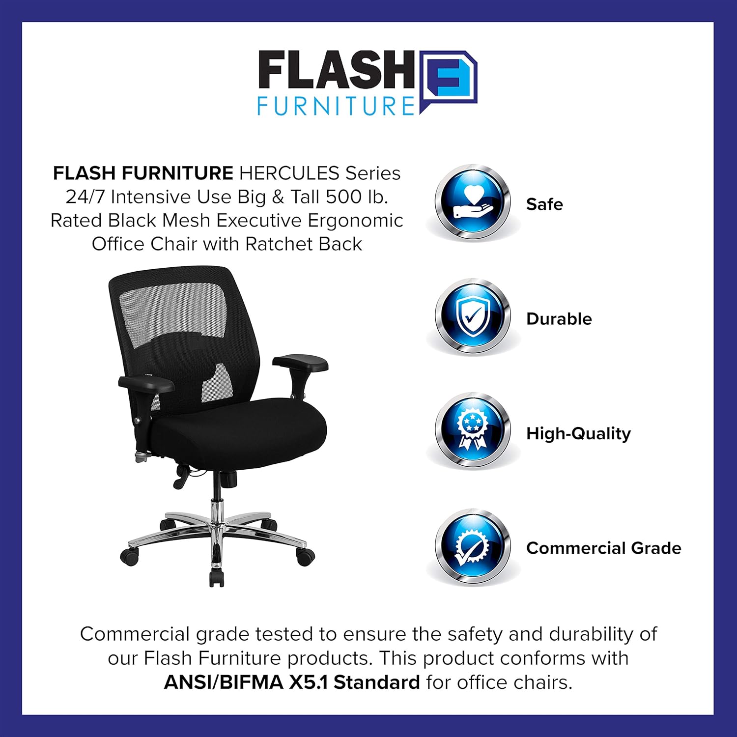 Flash Furniture Hercules Series Big & Tall Swivel Office and Gaming Chair