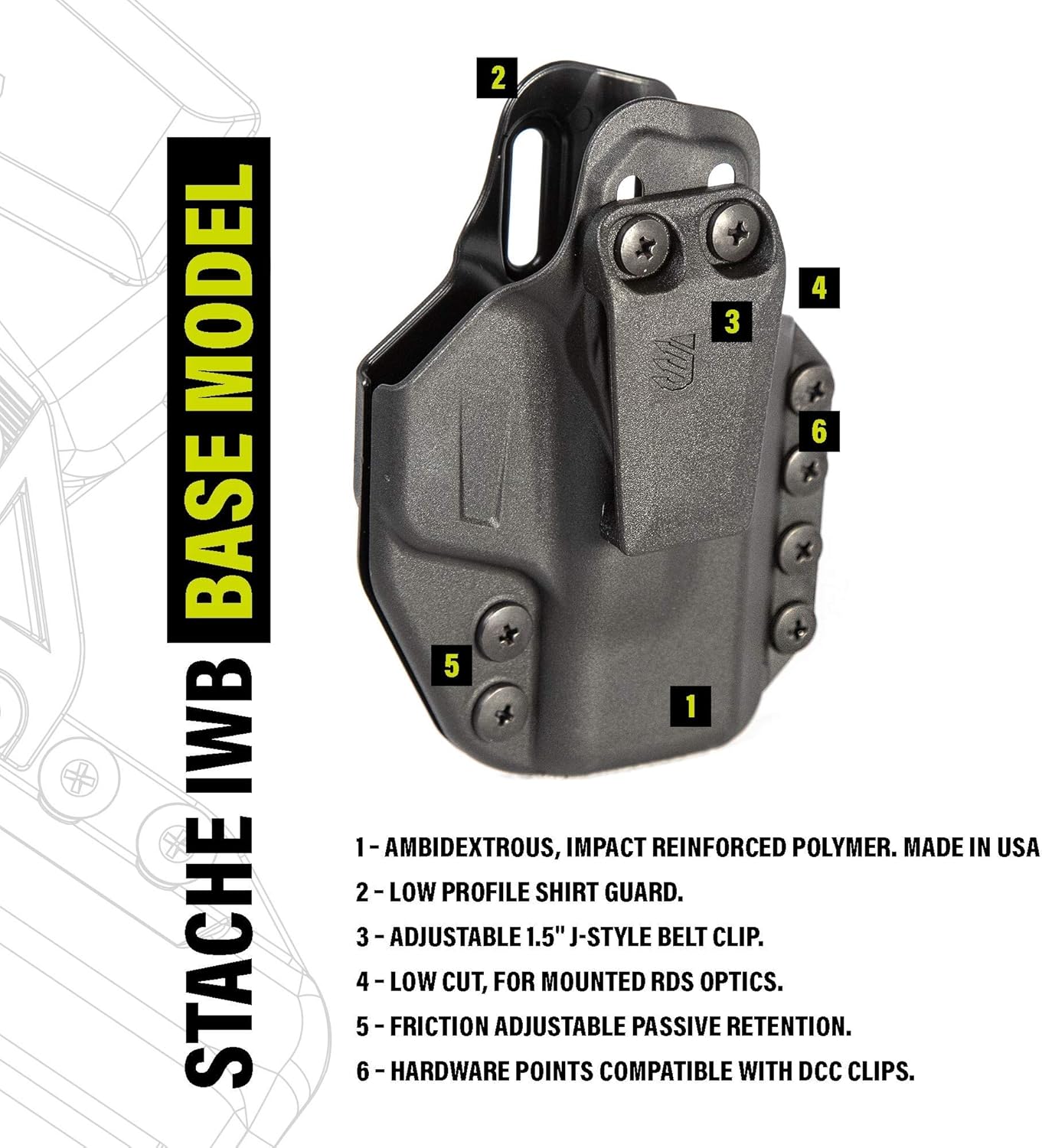 BLACKHAWK Stache IWB LB Holster Base Kit