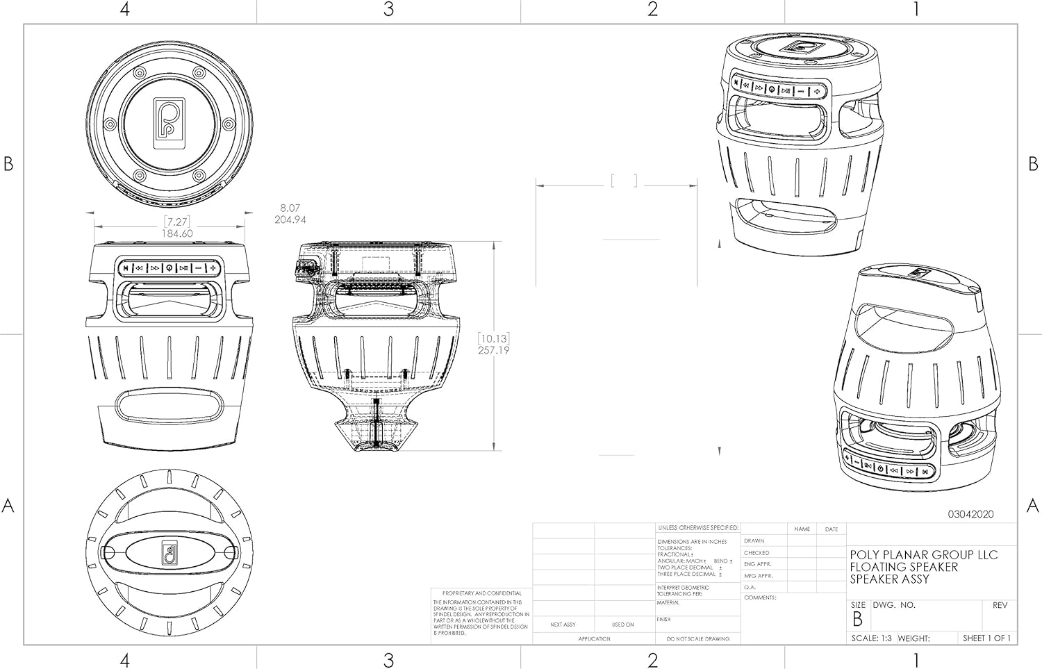 Poly-Planar FS1 Floating Bluetooth Speaker