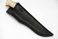 BucknBear Custom Handmade Damascus Fixed Blade Hunting Knife (Micarta & Bone Handle)