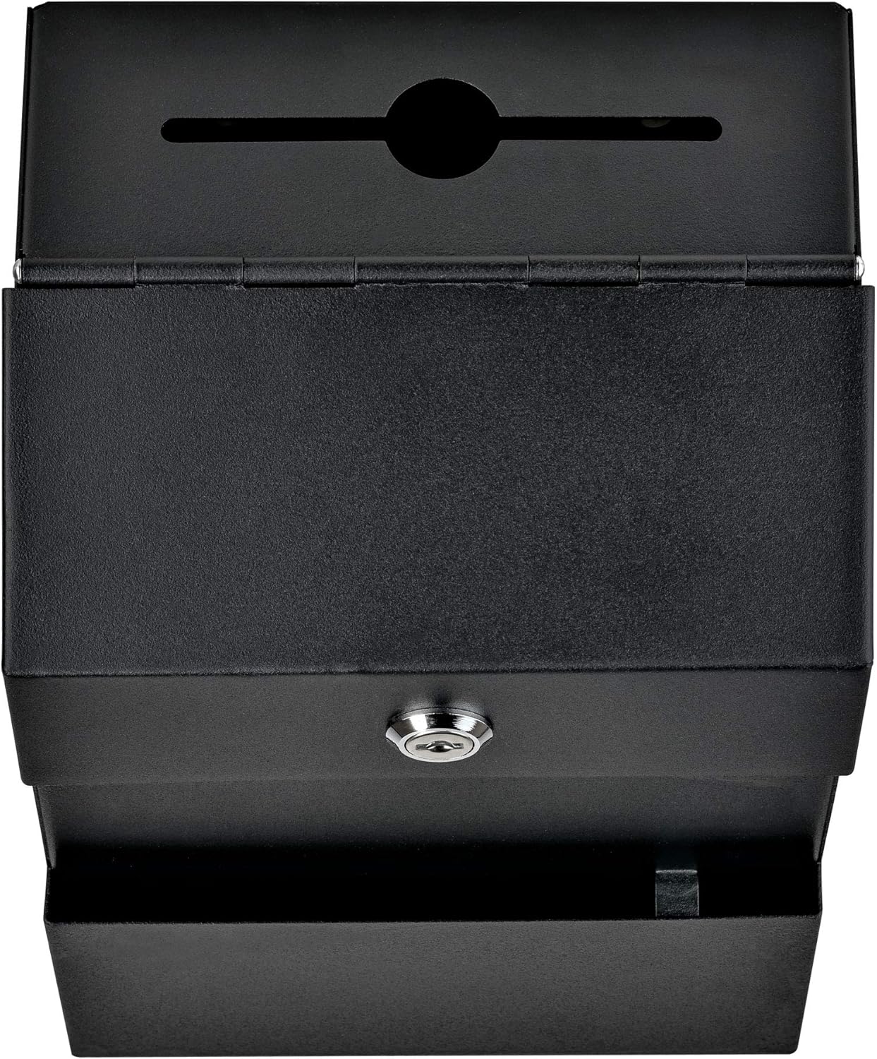 Mail Boss Locking Steel Suggestion Box (9.5" H x 7" W x 6" D) - Black