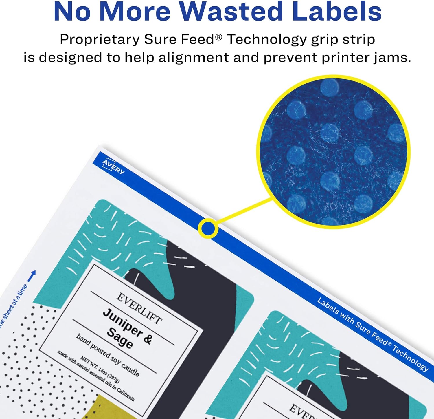 AVERY Durable Waterproof Rectangle Labels, Sure Feed Technology, 4.75" x 3.5", Print-to-The-Edge