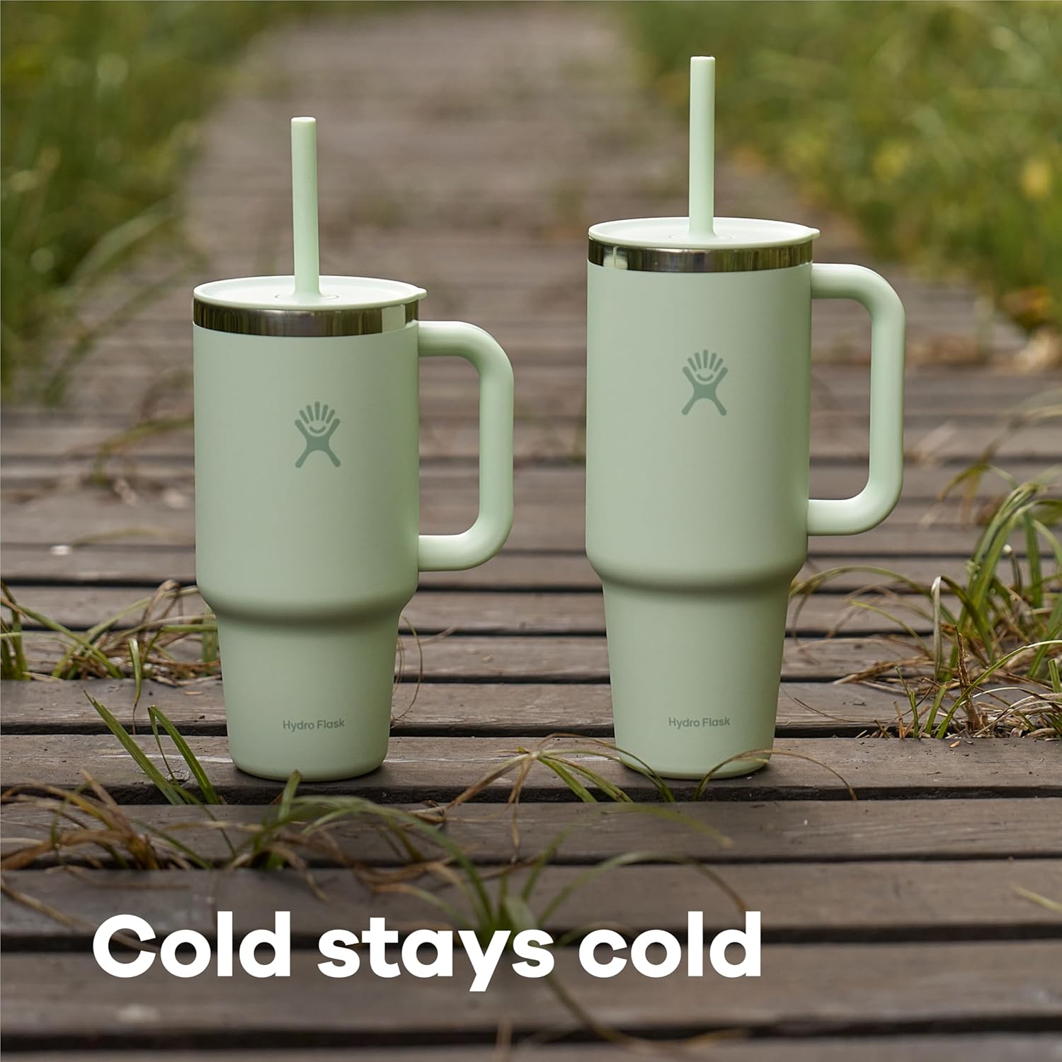 HYDRO FLASK Travel Tumbler with Handle, Lid and Straw - Insulated Stainless Steel