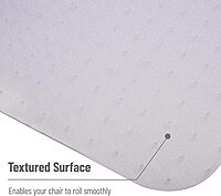 Mind Reader Office Chair Mat for Carpet, Chair Mat, PVC, 47.5" L x 35.5" W x 0.125" H, Set of 2, Clear Clear Set of 2