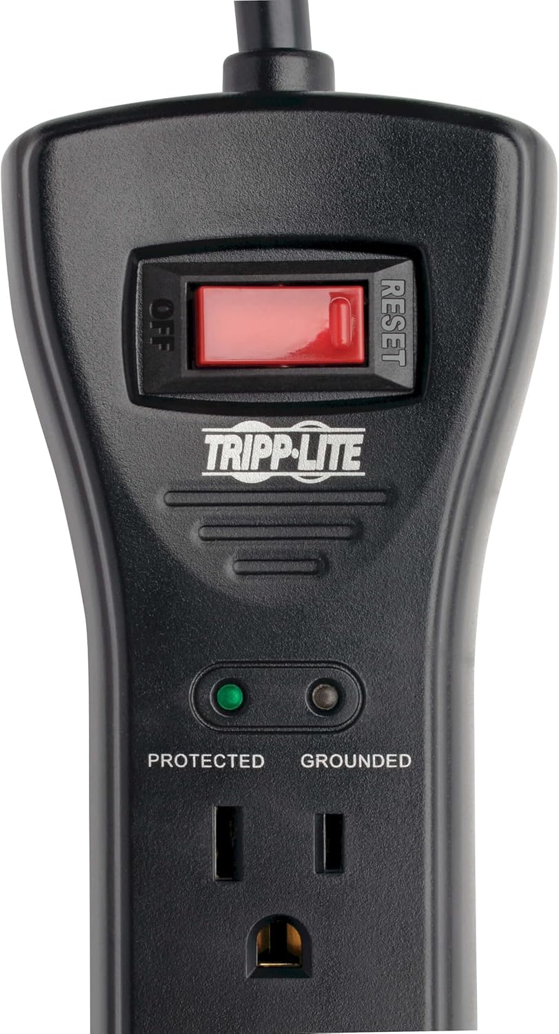 Tripp Lite 7-Outlet Surge Protector Power Strip with Right-Angle Plug