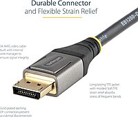 StarTech.com VESA Certified DisplayPort 1.4 Cable (DP to DP) — 8K60Hz HDR10, 4K120Hz