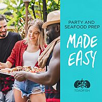 Toadfish Crab & Lobster Seafood Tool Set - 2 Shell Crackers With Cutters & 4 Multi-Use Forks - Non-Slip Grips