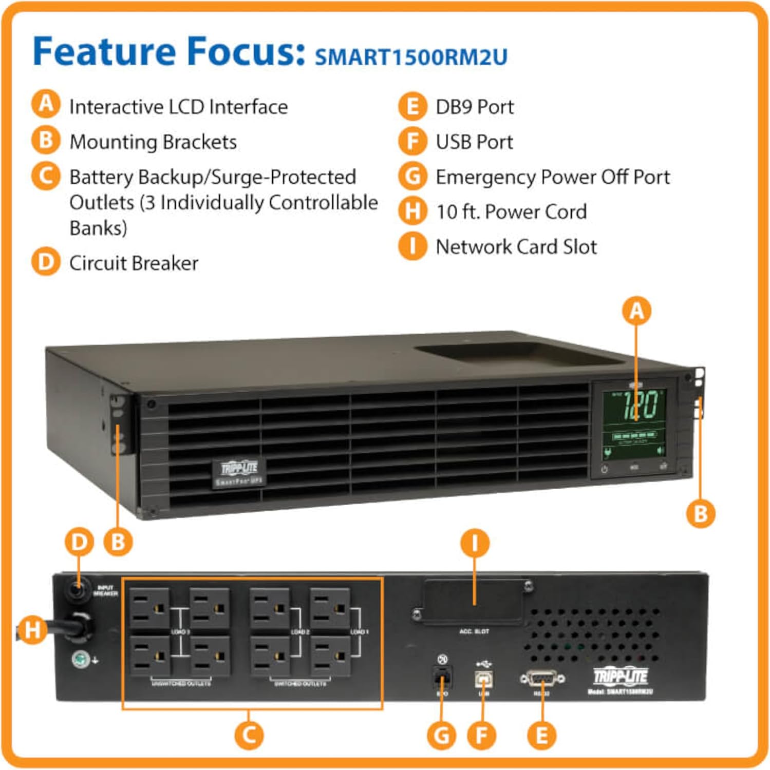 Tripp Lite SmartPro Line-Interactive Sine Wave UPS, 2U Rack/Tower