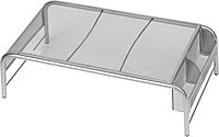 Mind Reader Monitor Stand, Ventilated Laptop Riser, Desktop Organizer, Side Storage, Metal Mesh, 20"L x 11.5"W x 5.5"H, Silver