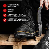 BÖKER PLUS® Poke Knife - Pocket folding knife with D2 steel blade with thumb pin - linerlock