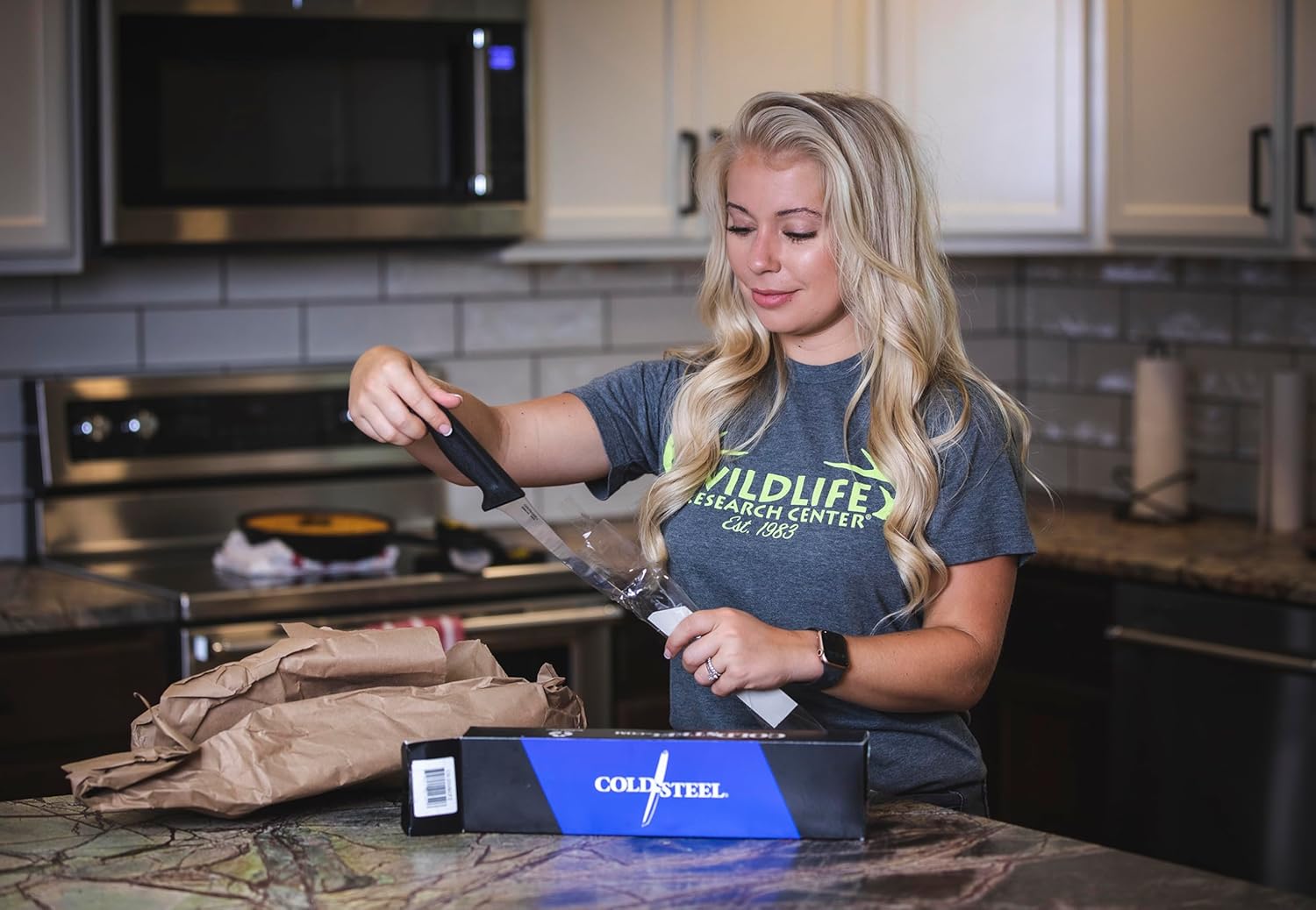 Cold Steel 8" Filet Knife | Durable German 4116 Stainless Steel Fixed Blade Knife with Ergonomic Kray-Ex Handle | Precision