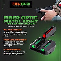 TRUGLO Fiber-Optic Handgun Night Sight Set